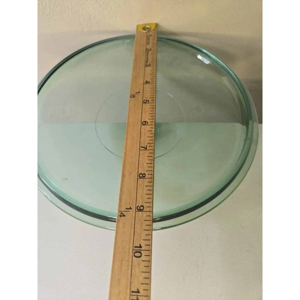 Vintage Anchor Hocking Green Glass 2 Qt Round Casserole Dish 9.5 With Lid